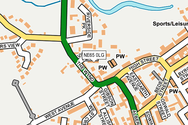 NE65 0LG map - OS OpenMap – Local (Ordnance Survey)