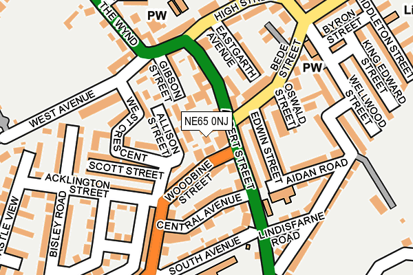 NE65 0NJ map - OS OpenMap – Local (Ordnance Survey) NE65 0NJ map - OS OpenMap – Local (Ordnance Survey)