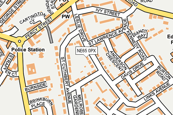 NE65 0PX map - OS OpenMap – Local (Ordnance Survey)