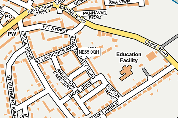 NE65 0QH map - OS OpenMap – Local (Ordnance Survey)
