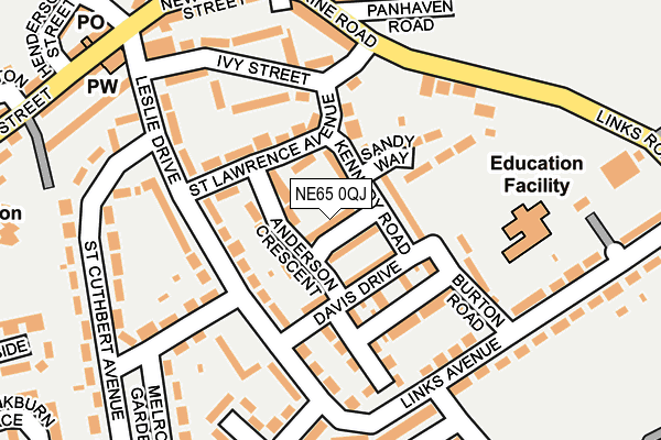 NE65 0QJ map - OS OpenMap – Local (Ordnance Survey)