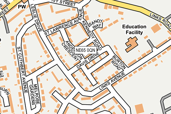 NE65 0QN map - OS OpenMap – Local (Ordnance Survey) NE65 0QN map - OS OpenMap – Local (Ordnance Survey)