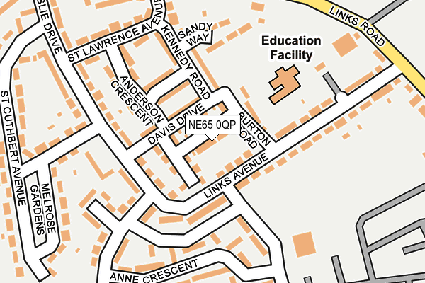NE65 0QP map - OS OpenMap – Local (Ordnance Survey)