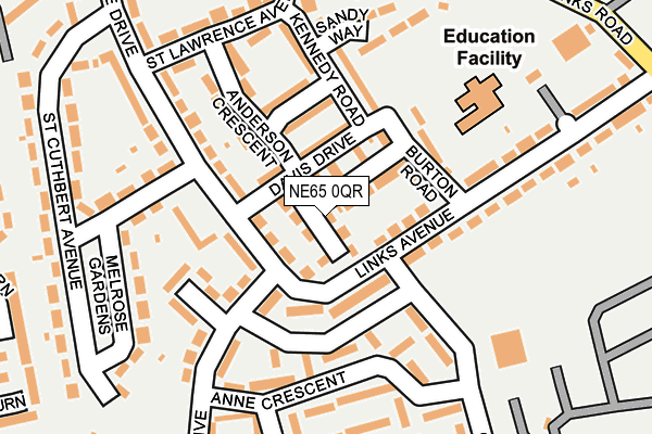 NE65 0QR map - OS OpenMap – Local (Ordnance Survey) NE65 0QR map - OS OpenMap – Local (Ordnance Survey)