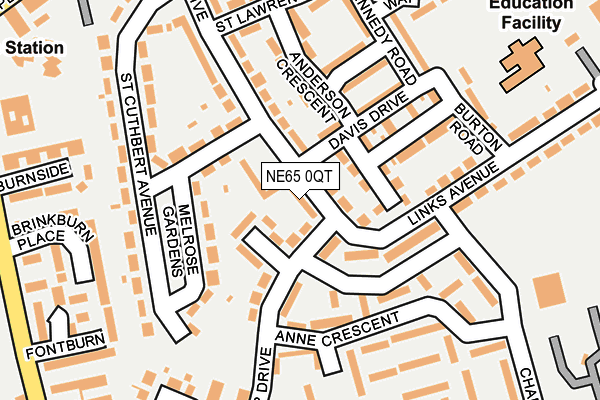 NE65 0QT map - OS OpenMap – Local (Ordnance Survey) NE65 0QT map - OS OpenMap – Local (Ordnance Survey)