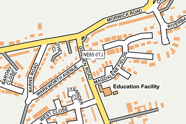 NE65 0TJ map - OS OpenMap – Local (Ordnance Survey) NE65 0TJ map - OS OpenMap – Local (Ordnance Survey)