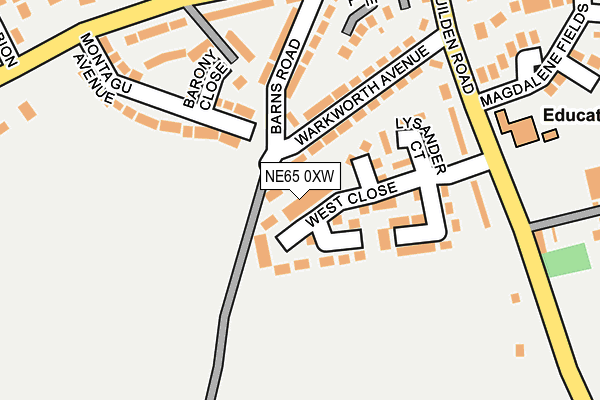 NE65 0XW map - OS OpenMap – Local (Ordnance Survey) NE65 0XW map - OS OpenMap – Local (Ordnance Survey)