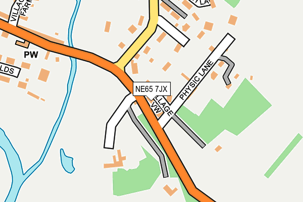 NE65 7JX map - OS OpenMap – Local (Ordnance Survey) NE65 7JX map - OS OpenMap – Local (Ordnance Survey)