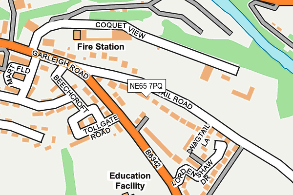 NE65 7PQ map - OS OpenMap – Local (Ordnance Survey) NE65 7PQ map - OS OpenMap – Local (Ordnance Survey)