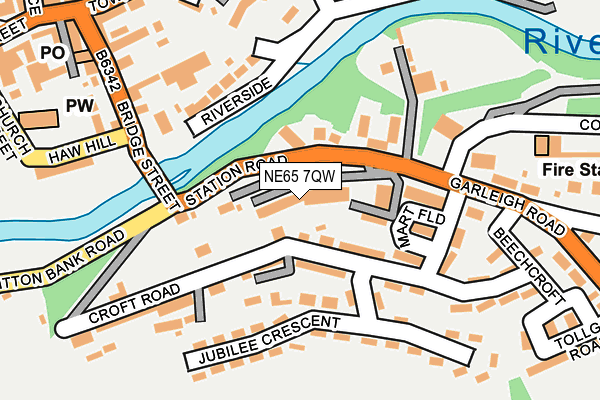 NE65 7QW map - OS OpenMap – Local (Ordnance Survey) NE65 7QW map - OS OpenMap – Local (Ordnance Survey)