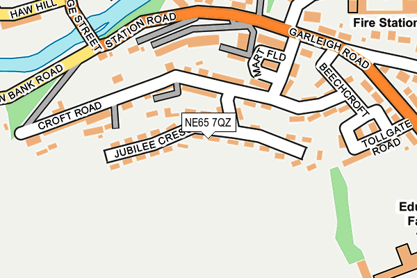 NE65 7QZ map - OS OpenMap – Local (Ordnance Survey)