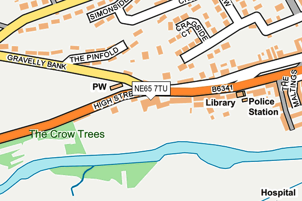 NE65 7TU map - OS OpenMap – Local (Ordnance Survey)