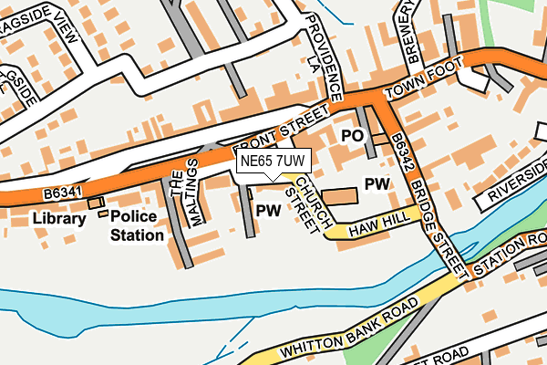 NE65 7UW map - OS OpenMap – Local (Ordnance Survey) NE65 7UW map - OS OpenMap – Local (Ordnance Survey)