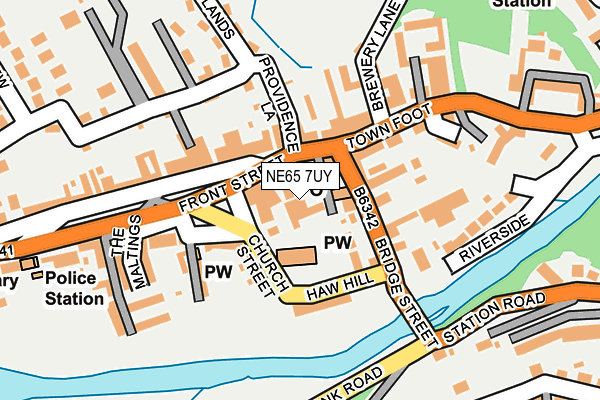 NE65 7UY map - OS OpenMap – Local (Ordnance Survey)