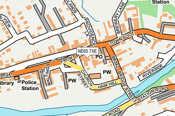 NE65 7XE map - OS OpenMap – Local (Ordnance Survey) NE65 7XE map - OS OpenMap – Local (Ordnance Survey)