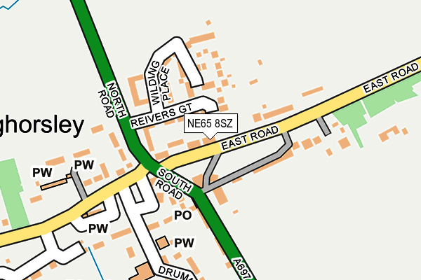NE65 8SZ map - OS OpenMap – Local (Ordnance Survey) NE65 8SZ map - OS OpenMap – Local (Ordnance Survey)