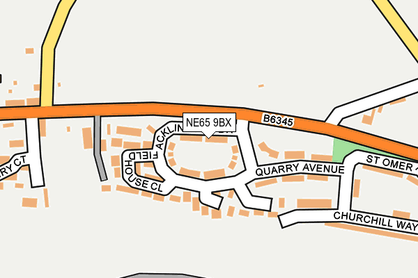 NE65 9BX map - OS OpenMap – Local (Ordnance Survey) NE65 9BX map - OS OpenMap – Local (Ordnance Survey)