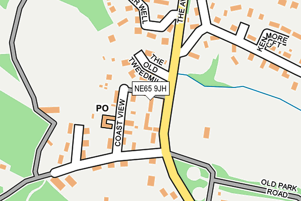 NE65 9JH map - OS OpenMap – Local (Ordnance Survey) NE65 9JH map - OS OpenMap – Local (Ordnance Survey)