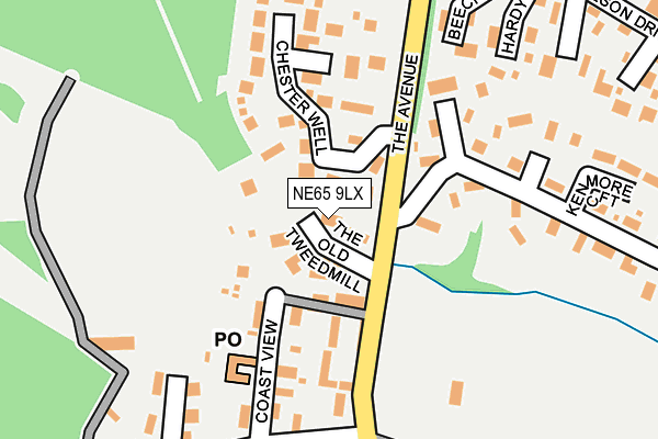 NE65 9LX map - OS OpenMap – Local (Ordnance Survey) NE65 9LX map - OS OpenMap – Local (Ordnance Survey)