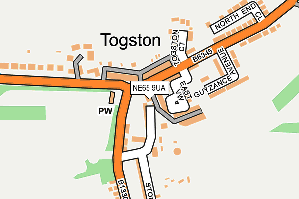 NE65 9UA map - OS OpenMap – Local (Ordnance Survey) NE65 9UA map - OS OpenMap – Local (Ordnance Survey)