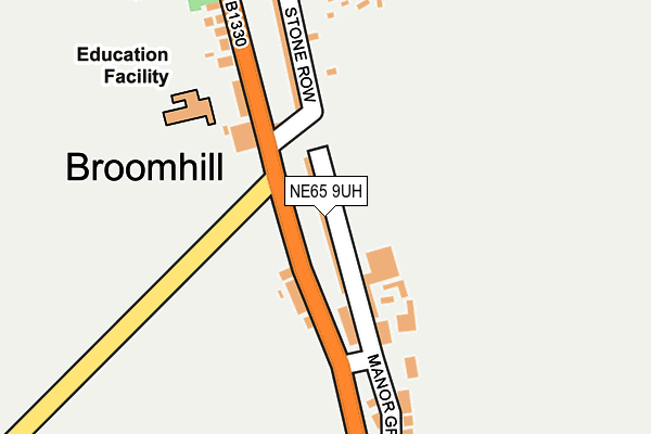 NE65 9UH map - OS OpenMap – Local (Ordnance Survey) NE65 9UH map - OS OpenMap – Local (Ordnance Survey)