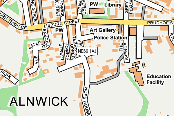 NE66 1AJ map - OS OpenMap – Local (Ordnance Survey) NE66 1AJ map - OS OpenMap – Local (Ordnance Survey)