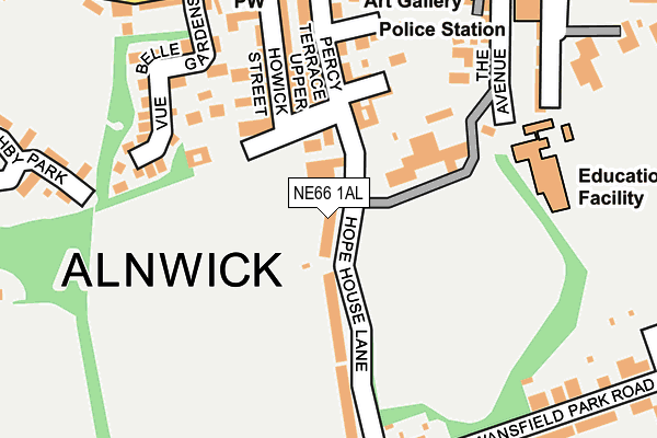 NE66 1AL map - OS OpenMap – Local (Ordnance Survey) NE66 1AL map - OS OpenMap – Local (Ordnance Survey)