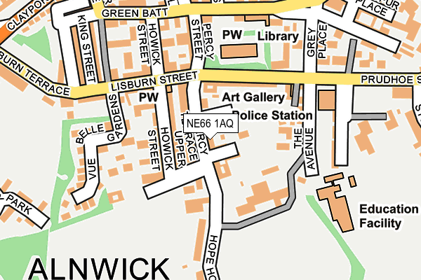 NE66 1AQ map - OS OpenMap – Local (Ordnance Survey) NE66 1AQ map - OS OpenMap – Local (Ordnance Survey)