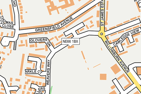 NE66 1BX map - OS OpenMap – Local (Ordnance Survey) NE66 1BX map - OS OpenMap – Local (Ordnance Survey)
