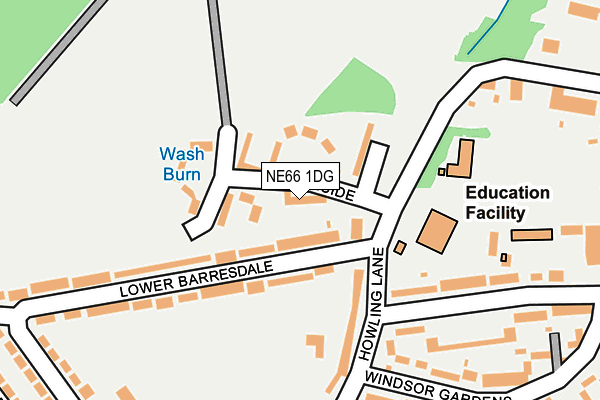 NE66 1DG map - OS OpenMap – Local (Ordnance Survey) NE66 1DG map - OS OpenMap – Local (Ordnance Survey)
