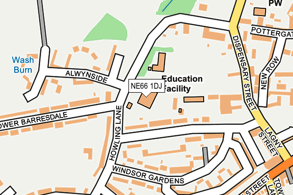 NE66 1DJ map - OS OpenMap – Local (Ordnance Survey) NE66 1DJ map - OS OpenMap – Local (Ordnance Survey)
