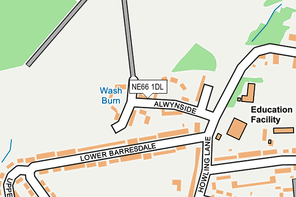 NE66 1DL map - OS OpenMap – Local (Ordnance Survey) NE66 1DL map - OS OpenMap – Local (Ordnance Survey)