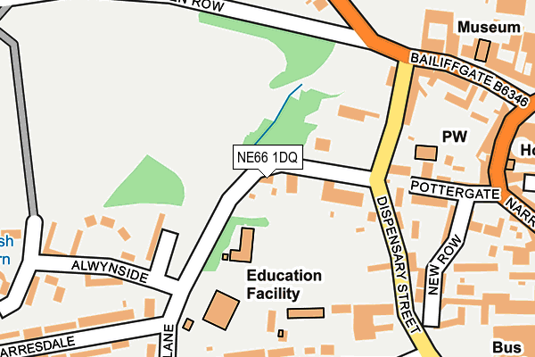 NE66 1DQ map - OS OpenMap – Local (Ordnance Survey) NE66 1DQ map - OS OpenMap – Local (Ordnance Survey)