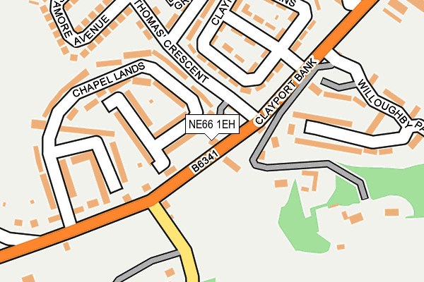 NE66 1EH map - OS OpenMap – Local (Ordnance Survey) NE66 1EH map - OS OpenMap – Local (Ordnance Survey)