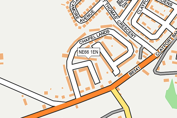 NE66 1EN map - OS OpenMap – Local (Ordnance Survey) NE66 1EN map - OS OpenMap – Local (Ordnance Survey)
