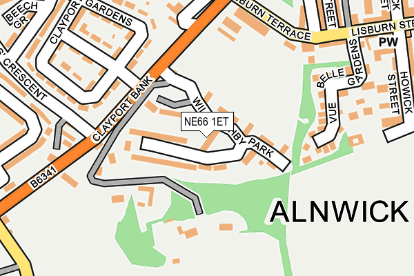 NE66 1ET map - OS OpenMap – Local (Ordnance Survey) NE66 1ET map - OS OpenMap – Local (Ordnance Survey)