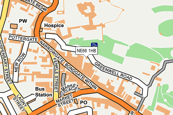 NE66 1HB map - OS OpenMap – Local (Ordnance Survey) NE66 1HB map - OS OpenMap – Local (Ordnance Survey)