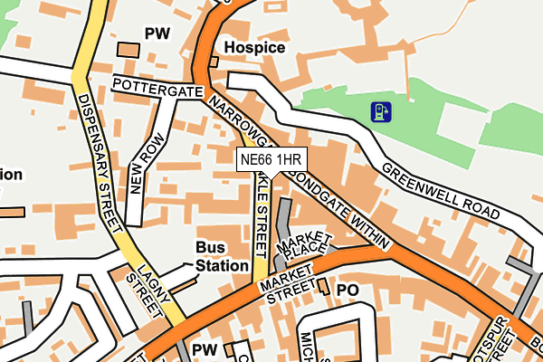 NE66 1HR map - OS OpenMap – Local (Ordnance Survey)