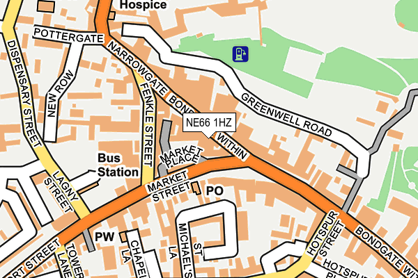 NE66 1HZ map - OS OpenMap – Local (Ordnance Survey) NE66 1HZ map - OS OpenMap – Local (Ordnance Survey)