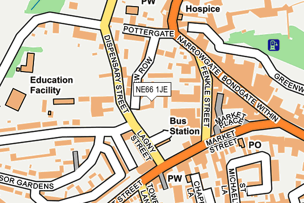NE66 1JE map - OS OpenMap – Local (Ordnance Survey) NE66 1JE map - OS OpenMap – Local (Ordnance Survey)