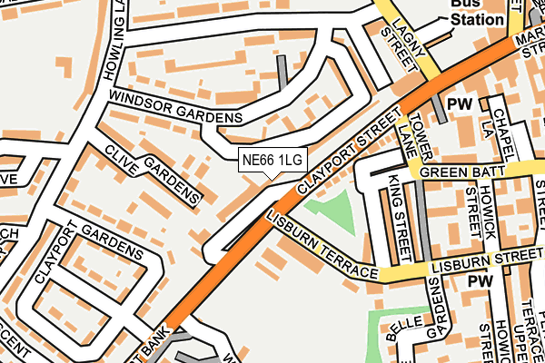 NE66 1LG map - OS OpenMap – Local (Ordnance Survey) NE66 1LG map - OS OpenMap – Local (Ordnance Survey)