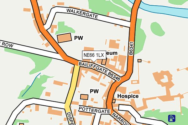 NE66 1LX map - OS OpenMap – Local (Ordnance Survey)