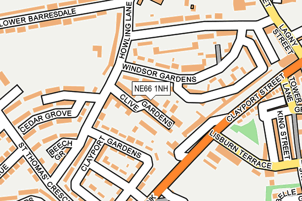 NE66 1NH map - OS OpenMap – Local (Ordnance Survey) NE66 1NH map - OS OpenMap – Local (Ordnance Survey)