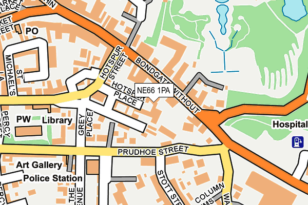 NE66 1PA map - OS OpenMap – Local (Ordnance Survey) NE66 1PA map - OS OpenMap – Local (Ordnance Survey)
