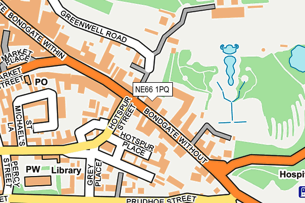 NE66 1PQ map - OS OpenMap – Local (Ordnance Survey) NE66 1PQ map - OS OpenMap – Local (Ordnance Survey)