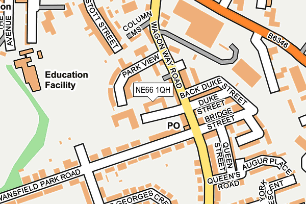 NE66 1QH map - OS OpenMap – Local (Ordnance Survey) NE66 1QH map - OS OpenMap – Local (Ordnance Survey)