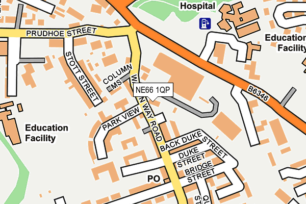 NE66 1QP map - OS OpenMap – Local (Ordnance Survey) NE66 1QP map - OS OpenMap – Local (Ordnance Survey)