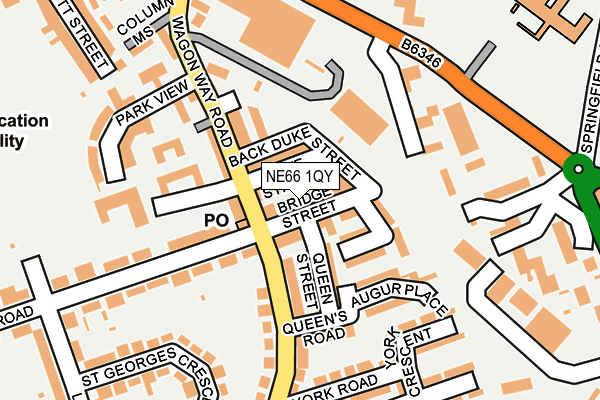 NE66 1QY map - OS OpenMap – Local (Ordnance Survey) NE66 1QY map - OS OpenMap – Local (Ordnance Survey)