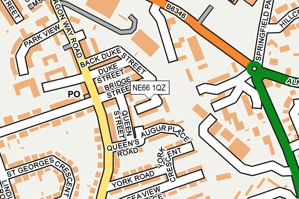 NE66 1QZ map - OS OpenMap – Local (Ordnance Survey) NE66 1QZ map - OS OpenMap – Local (Ordnance Survey)