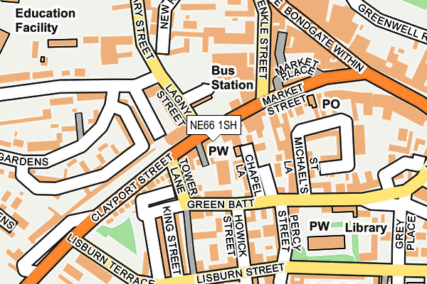 NE66 1SH map - OS OpenMap – Local (Ordnance Survey) NE66 1SH map - OS OpenMap – Local (Ordnance Survey)